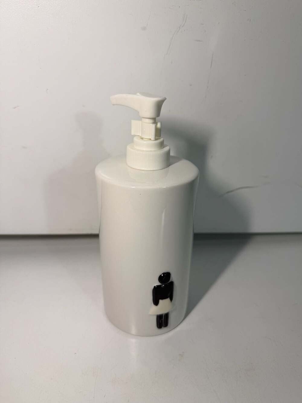 His & Hers White Ceramic Soap Dispenser
